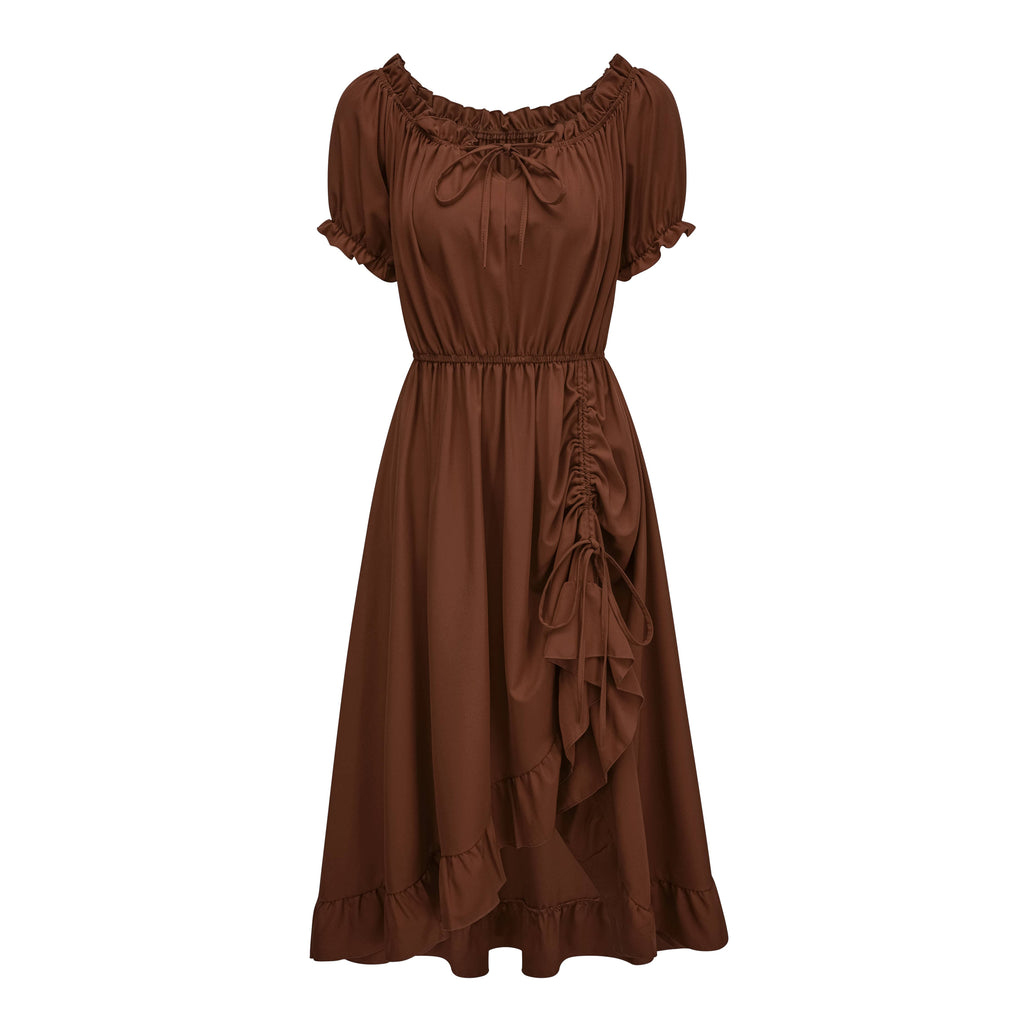 Ruched Cotton Chemise Dress – Renaissance & Faire Ready