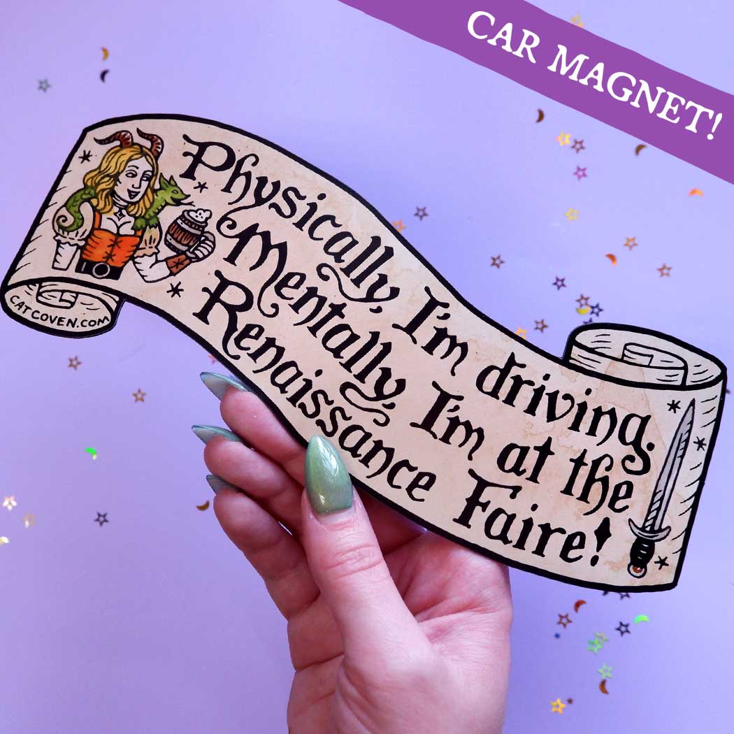 Renaissance Faire Car Magnet – Weatherproof, Made in USA