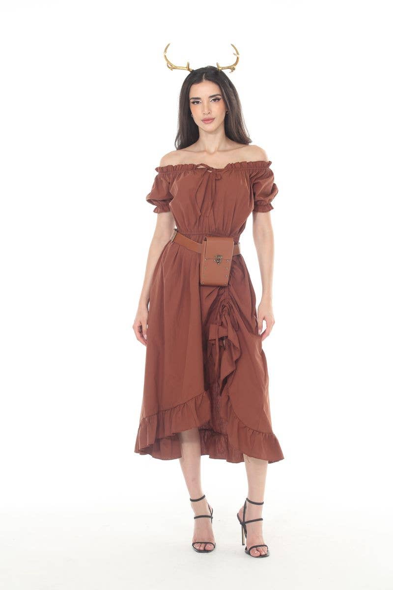 Ruched Cotton Chemise Dress – Renaissance & Faire Ready