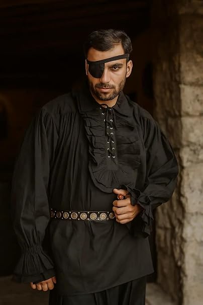 Medieval Poet's Captain Charles Vane Cosplay Costume Pirate Shirt