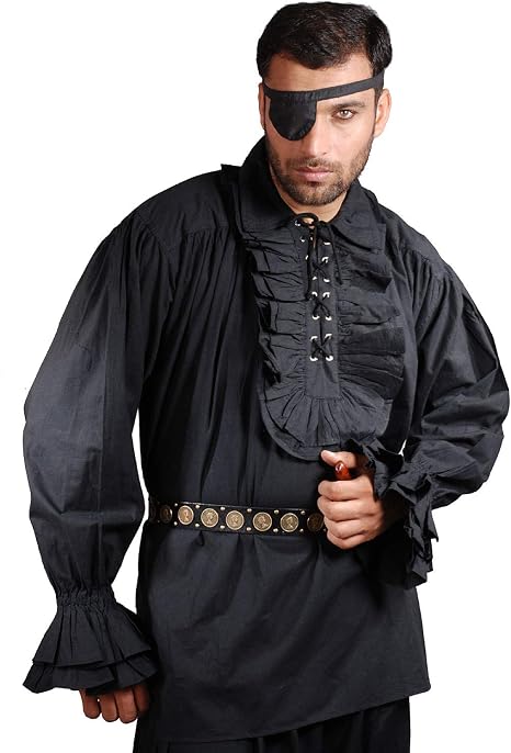 Medieval Poet's Captain Charles Vane Cosplay Costume Pirate Shirt