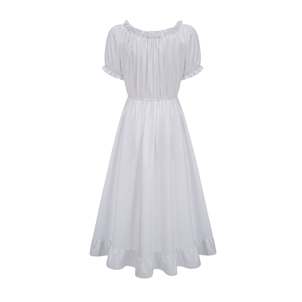 Ruched Cotton Chemise Dress – Renaissance & Faire Ready