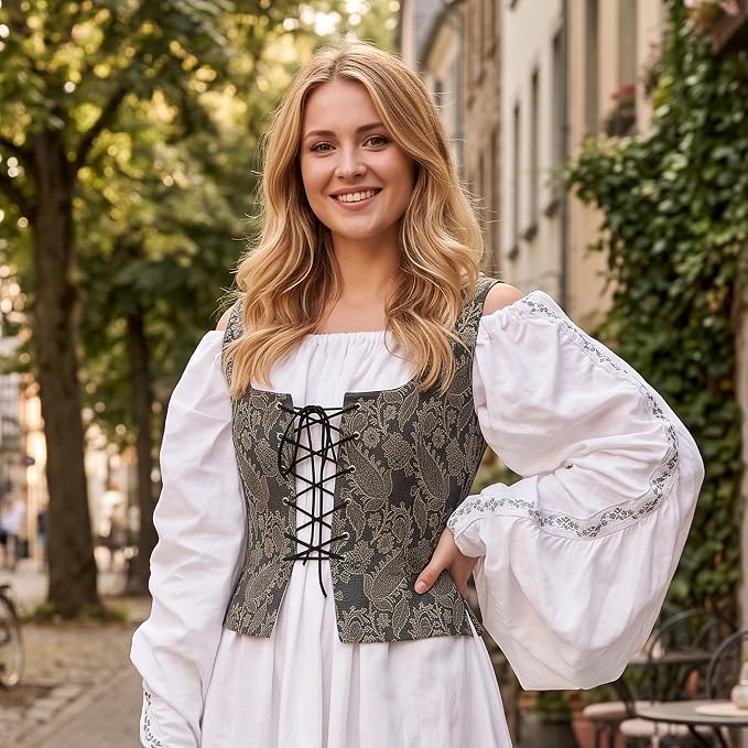 Women's Renaissance Pirate Reversible Corset Bodice