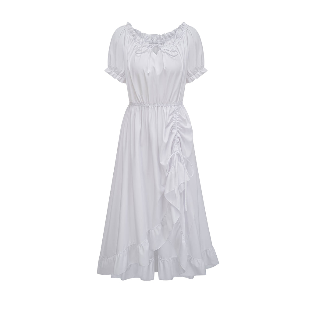 Ruched Cotton Chemise Dress – Renaissance & Faire Ready