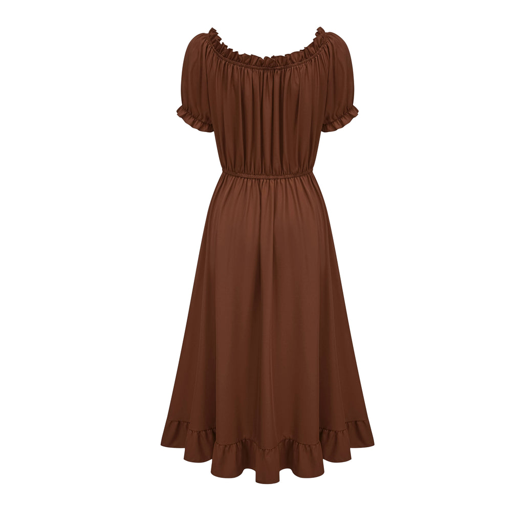 Ruched Cotton Chemise Dress – Renaissance & Faire Ready